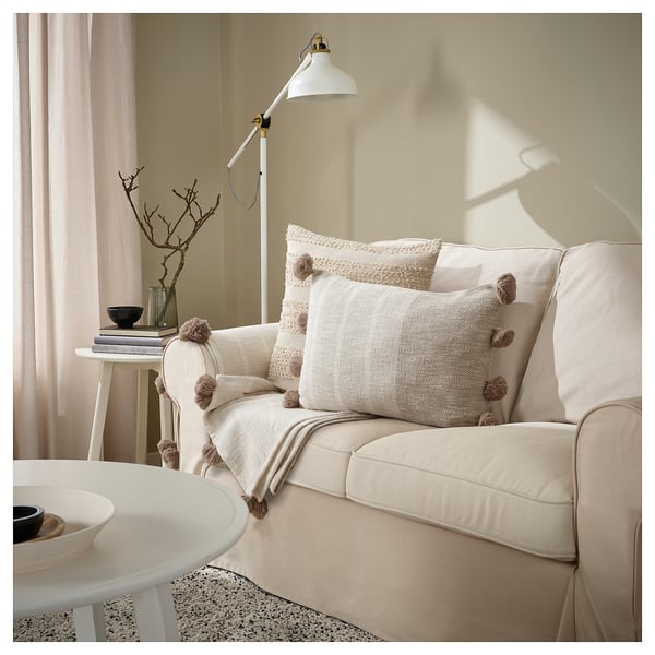 ANDMATMOTT Housse de coussin, naturel, 16x23 "