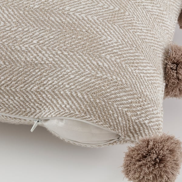 ANDMATMOTT Housse de coussin, naturel, 16x23 "