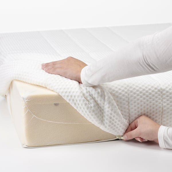 ÅSBYGDA Matelas en mousse, ferme/blanc, Très grand 2 places