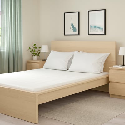 ÅSBYGDA Matelas en mousse, ferme/blanc, Deux places