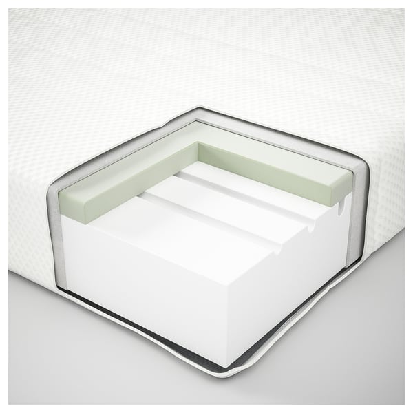 ÅSBYGDA Matelas en mousse, ferme/blanc, Grand 2 places