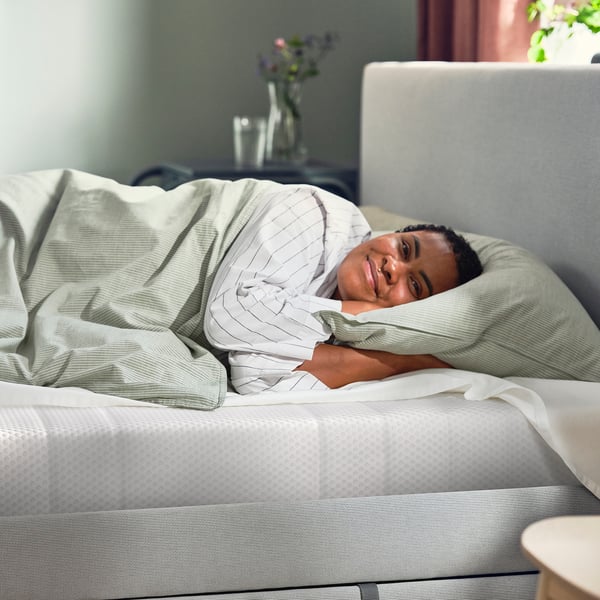 ÅSBYGDA Matelas en mousse, ferme/blanc, Très grand 2 places