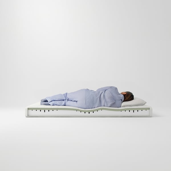ÅSBYGDA Matelas en mousse, ferme/blanc, Grand 2 places
