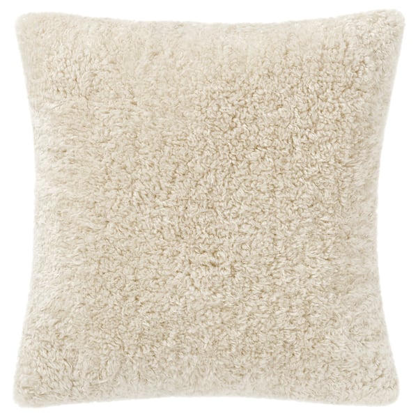 ÅSJORDFLY Housse de coussin, blanc cassé, 20x20 "