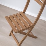 ASKHOLMEN Chaise, extérieur, pliant brun foncé