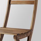 ASKHOLMEN Chaise, extérieur, pliant brun foncé