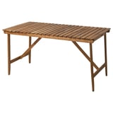 ASKHOLMEN Table, extérieur, brun foncé, 56 1/4x29 1/2 "