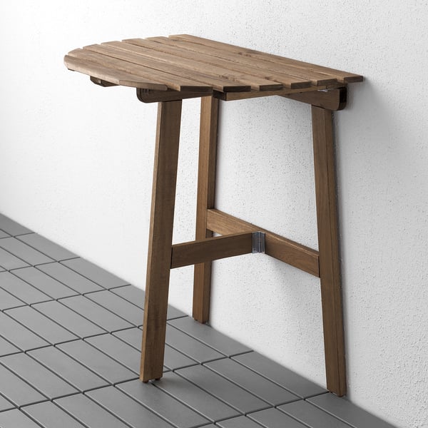 ASKHOLMEN Table murale ext rieur pliant teint gris ASKHOLMEN Table murale ext rieur pliant teint gris
