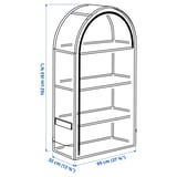 ASPAREN Miniserre, blanc translucide, 37 3/8x12 5/8x63 3/4 "