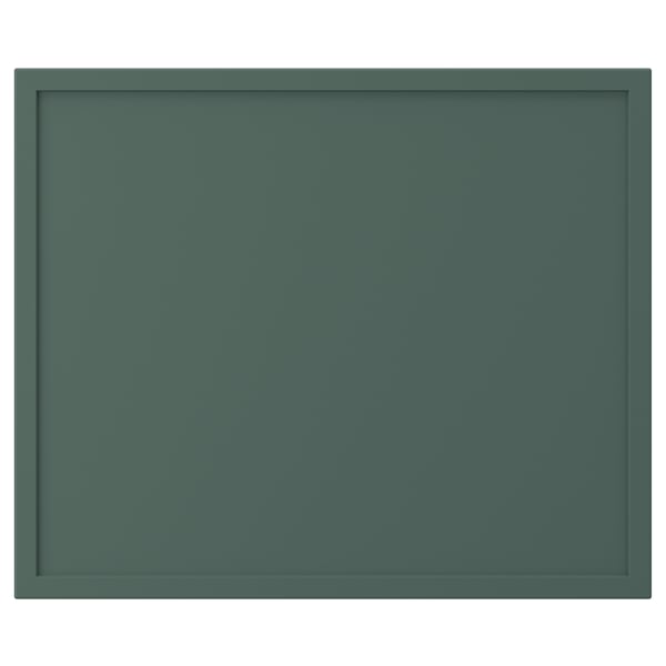 ASPUDDEN Façade de tiroir, gris-vert foncé, 18x15 "