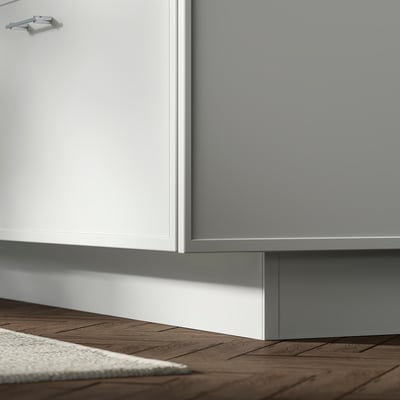 ASPUDDEN Plinthe, gris clair, 84x4 1/2 "