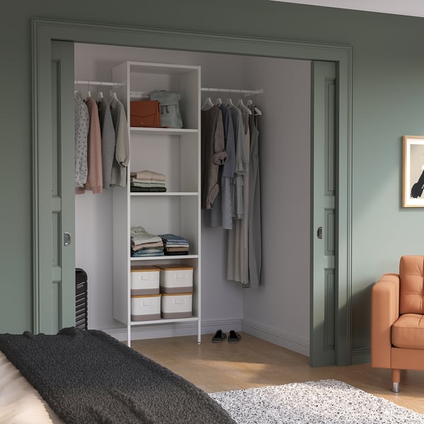 AURDAL Agencement armoire-penderie, blanc, 68 1/2-94 1/2x15 3/4x87 "