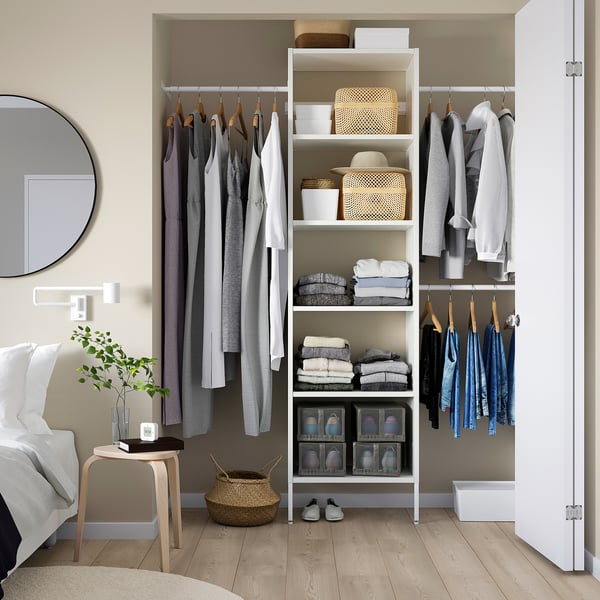 AURDAL Agencement armoire-penderie, blanc, 68 1/2-94 1/2x15 3/4x87 "