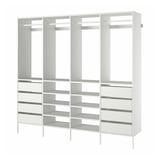 AURDAL Agencement armoire-penderie, blanc, 98 3/8x15 3/4x87 "