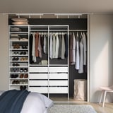 AURDAL Agencement armoire-penderie, blanc, 95 1/8-108 1/8x15 3/4x87 "