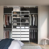 AURDAL Agencement armoire-penderie, blanc, 92 1/8-118 1/8x15 3/4x87 "