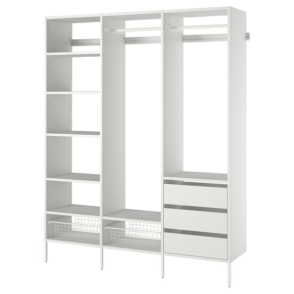 AURDAL Agencement armoire-penderie, blanc, 74 3/4x15 3/4x87 "