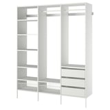 AURDAL Agencement armoire-penderie, blanc, 74 3/4x15 3/4x87 "