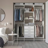 AURDAL Agencement armoire-penderie, blanc, 74 3/4x15 3/4x87 "