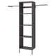 AURDAL Agencement armoire-penderie, gris foncé, 68 1/2-94 1/2x15 3/4x87 "