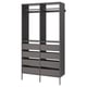 AURDAL Agencement armoire-penderie, gris foncé, 49 1/4x15 3/4x87 "