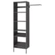 Option : AURDAL Agencement armoire-penderie, gris foncé, 47-60x15 3/4x87 "
