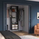 AURDAL Agencement armoire-penderie, gris foncé, 68 1/2-94 1/2x15 3/4x87 "
