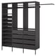 Option : AURDAL Agencement armoire-penderie, gris foncé, 95 1/8-108 1/8x15 3/4x87 "
