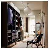 AURDAL Agencement armoire-penderie, gris foncé, 118 7/8-132 7/8x15 3/4x87 "