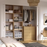 AURDAL / TONSTAD Mobilier chambre, ensemble de 2, chêne plaqué/blanc