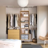 AURDAL / TONSTAD Mobilier chambre, ensemble de 2, chêne plaqué/blanc
