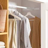 AURDAL Tringle à vêtements télescopique, blanc, 22 3/8-35 3/8 "