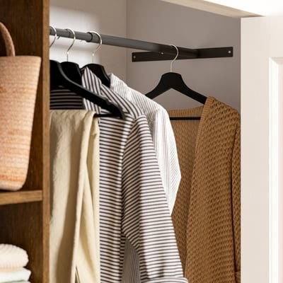 AURDAL Tringle à vêtements télescopique, gris foncé, 22 3/8-35 3/8 "