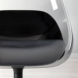 BALTSAR Chaise pivotante, noir