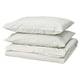 BANDKNIPPE Housse de couette et taie(s), blanc/vert, 2 places/grand 2 places