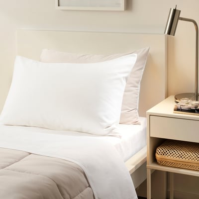 BANDPALPMAL Drap-housse, blanc, 1 place