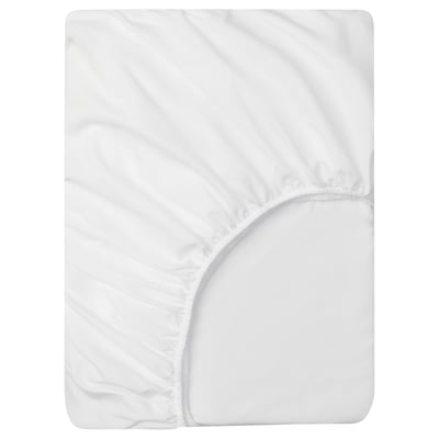 BANDPALPMAL Drap-housse, blanc, 1 place