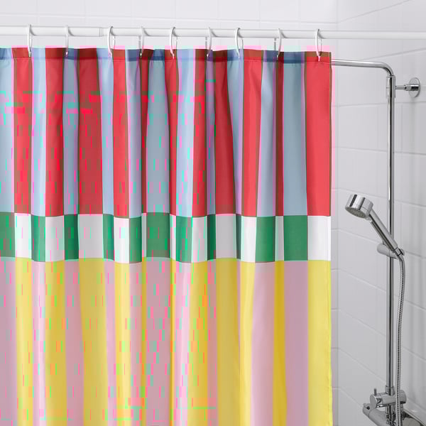 BANJANTRÄD Rideau de douche, multicolore, 71x71 "