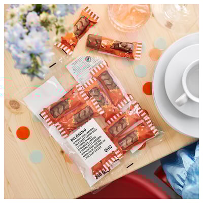 BELÖNING Barre de chocolat au lait, avec caramel et amande salée certifié Rainforest Alliance, 8 oz