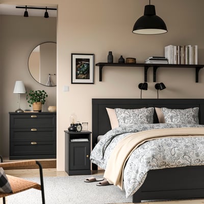 BERGSHULT / RAMSHULT Étagère murale, brun-noir, 31 1/2x7 7/8 "