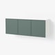 BESTÅ Agencement rangement mural, blanc Krukmakare/gris-vert foncé blanc ultrabrillant, 70 7/8x16 1/2x25 5/8 "
