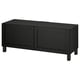 BESTÅ Meuble télé avec portes, brun-noir/Hanviken/Stubbarp brun-noir, 47 1/4x16 1/2x18 7/8 "