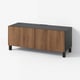 BESTÅ Meuble télé avec portes, brun-noir Lappviken/Stubbarp/brun effet noyer, 47 1/4x16 1/2x18 7/8 "