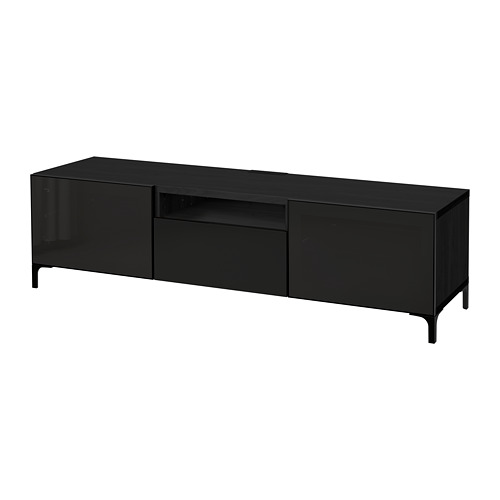meuble t�l� ikea noir