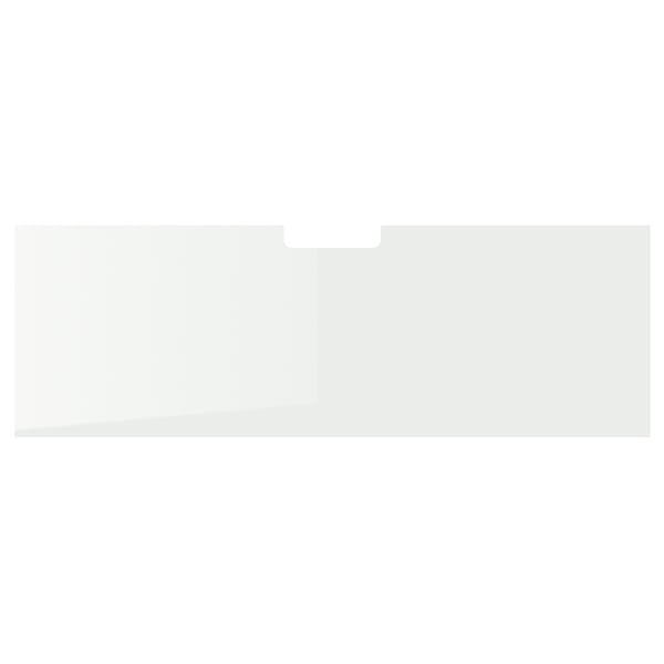 BESTÅ Panneau supérieur pour télé, verre/blanc, 47 1/4x15 3/4 "