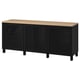 BESTÅ Rangement à portes, noir/Sindvik/Stubbarp noir, 70 7/8x16 1/2x29 7/8 "
