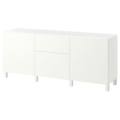 BESTÅ Rangement avec tiroirs, blanc/Förvaltare blanc, 70 7/8x16 1/2x29 5/8 "