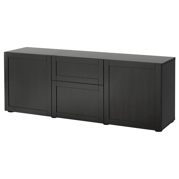 BESTÅ Rangement avec tiroirs, brun-noir/Hanviken brun-noir, 70 7/8x16 1/2x25 5/8 "