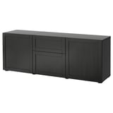 BESTÅ Rangement avec tiroirs, brun-noir/Hanviken brun-noir, 70 7/8x16 1/2x25 5/8 "