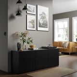 BESTÅ Rangement avec tiroirs, brun-noir/Lappviken brun-noir, 70 7/8x16 1/2x25 5/8 "